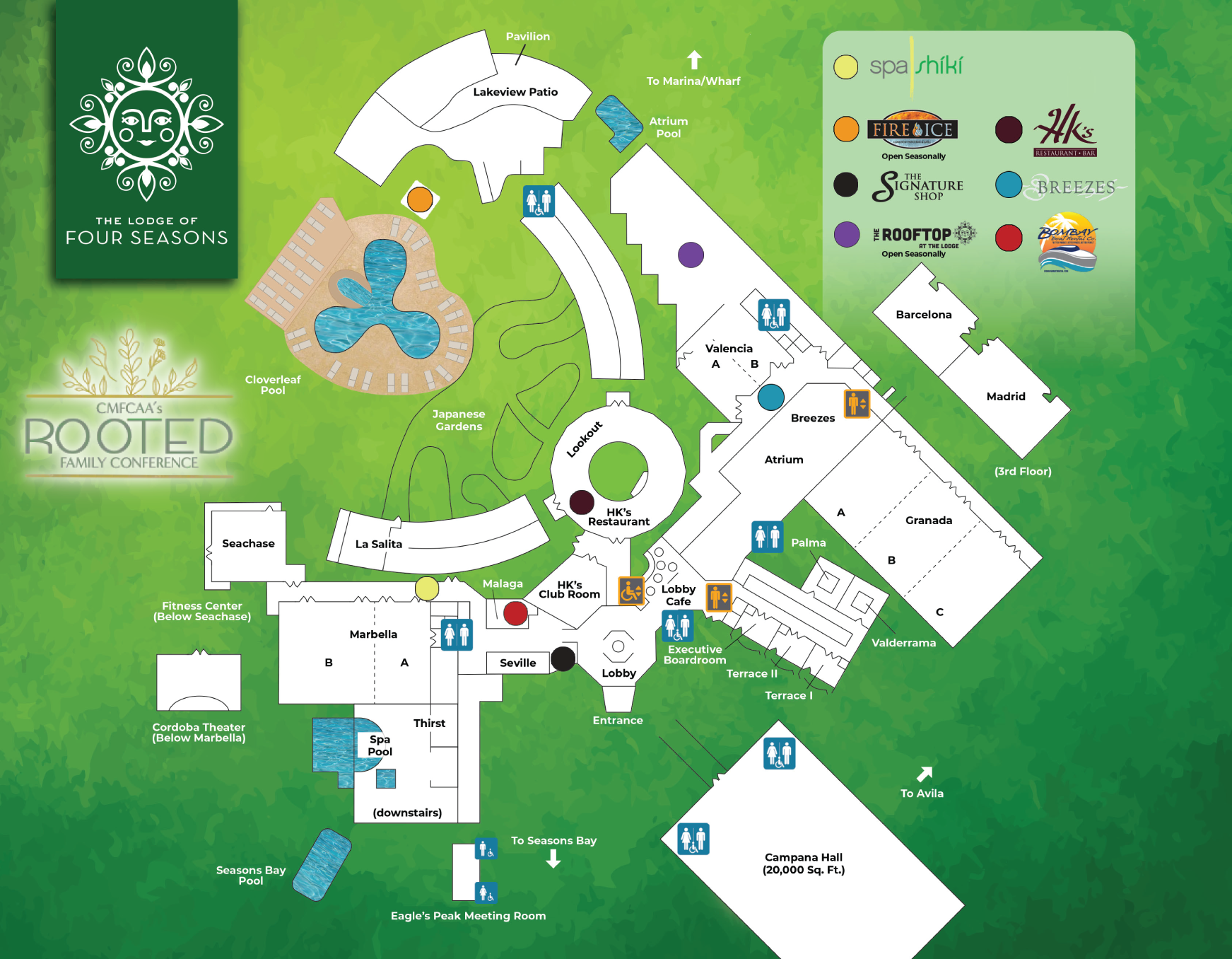 Lodge of Four Seasons Map